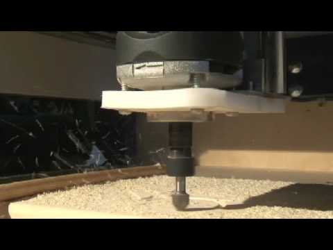 Homemade Solsylva CNC router demo: making a Doctor Who chopping board!