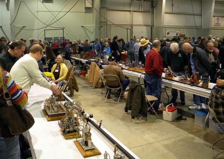 Some of the steam engines at the Cabin Fever Model Engineering Expo