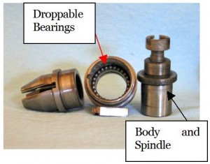 Disassembled drill chuck