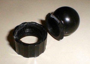 Broken plastic swivel neck for a shower head